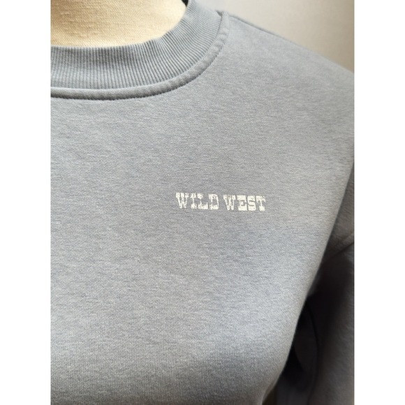 HM Divided‎ Womens Gray Top Cropped Long Sleeve Western Style Size:XS - Picture 3 of 13